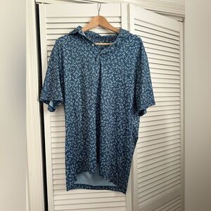 Johnnie O Blue Printed Short-Sleeve Men's Golf Shirt
